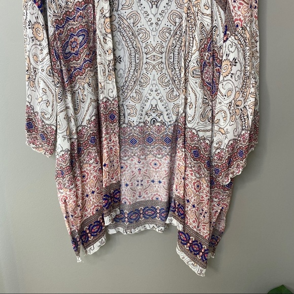 Allison Joy Printed Kimono Multicolored Sz M/L - Picture 3 of 10